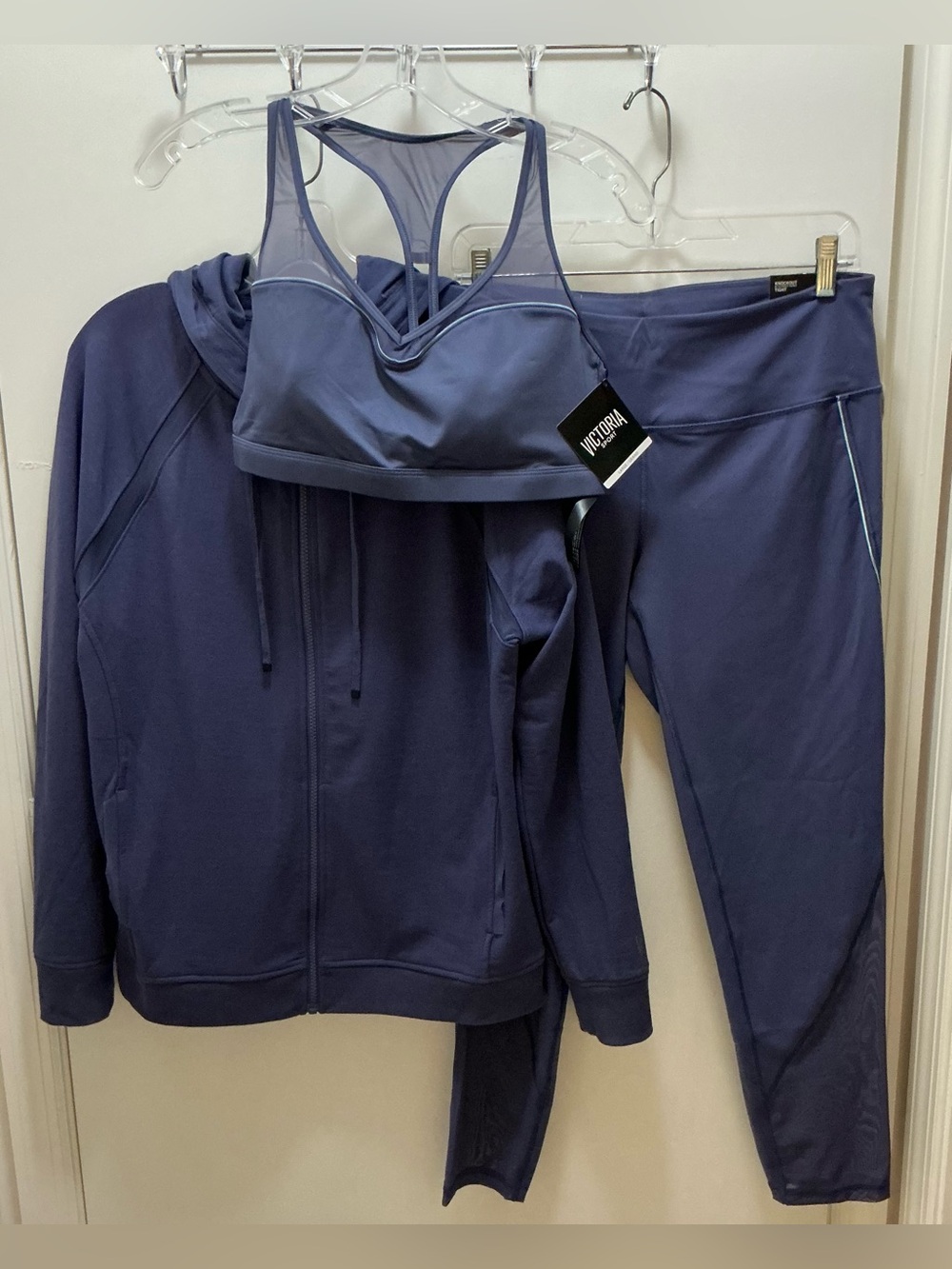 NWT Victoria’s Secret 3-piece Activewear Set - Sports Bra, Hoodie & Leggings